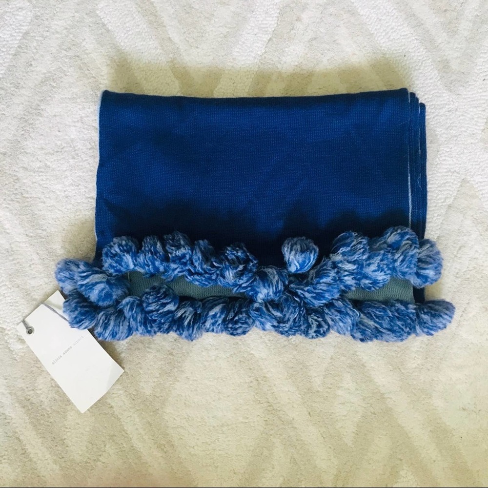 NWT Brand New Alicia Adams Dandi Pom Pom Scarf